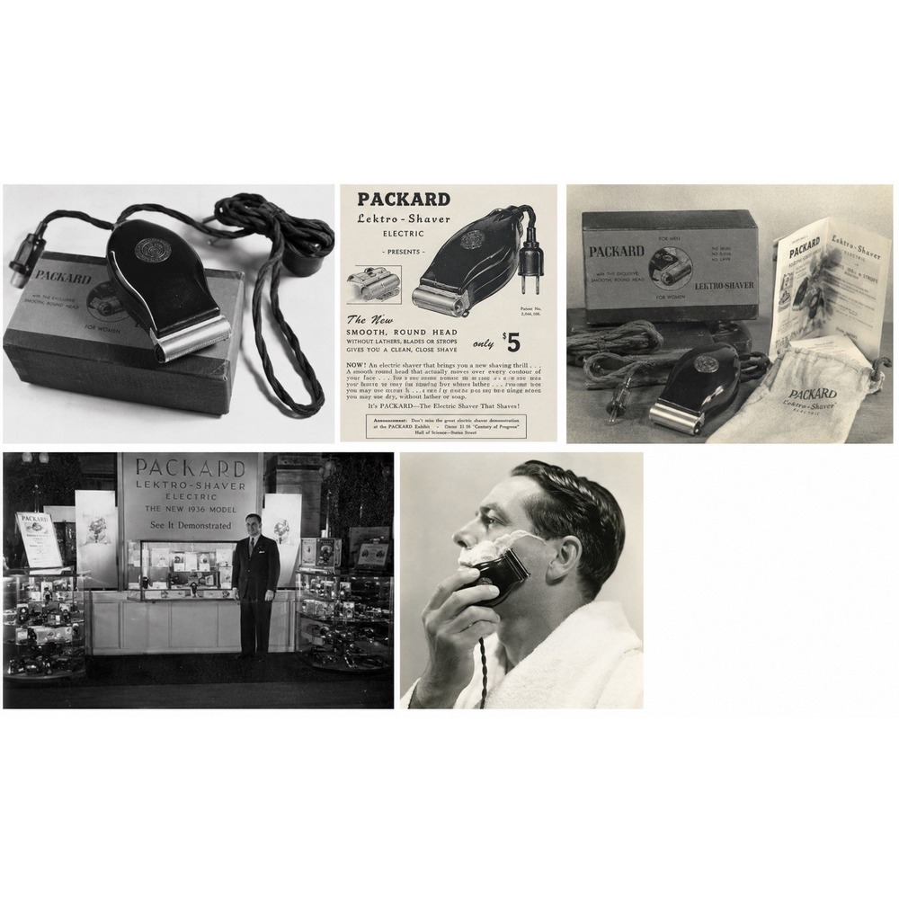 VTG Packard Lektro-Shaver Electric Razor 1930s Original Box‎ Prop Art Deco